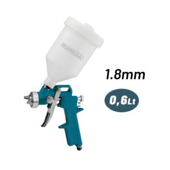 BORMANN BAT6135 Πιστόλι Βαφής Άνω Δοχείο, 0.6Lt, Μπεκ 1.8mm 1