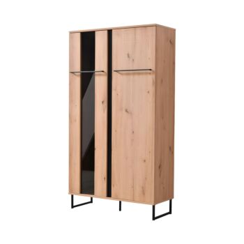 ΒΙΤΡΙΝΑ SARDINIA 2K VS1 ARTISAN OAK / ΜΑΥΡΟ 84.5x35x153.5εκ srd 1