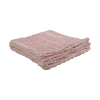 ΚΟΥΒΕΡΤΑ FLEECE ΜΕ ΒΕΛΟΥΔΙΝΗ ΥΦΗ ΣΕ ΡΟΖ ΧΡΩΜΑ 150x200εκ. ANKOR 1