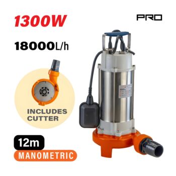 NAKAYAMA Pro SP1315 Αντλία Λυμάτων με Κοπτήρα 1300W 1