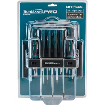 BORMANN Pro BHT1665 Σετ 20τεμ Κατσαβίδια (7xSL, 5xPH, 4xTorx & 4xPrecision),S2 1