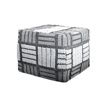 ΔΙΑΚΟΣΜΗΤΙΚΟ ΠΟΥΦ Kiran ΓΚΡΙ ΧΡΩΜΑ 50x50x45εκ 1