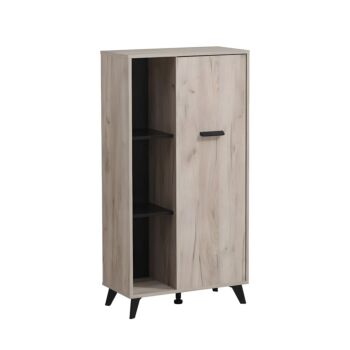 ΒΙΤΡΙΝΑ UMBRIA POP GREY OAK-ΜΑΥΡΟ 67x33x130εκ m.b.r 1