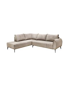 ΚΑΝΑΠΕΣ VELTON ΑΡΙΣΤΕΡΗ ΓΩΝΙΑ ΚΡΕΜ ΧΡΩΜΑ 275x225x85cm