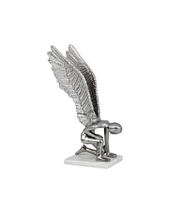 ΕΠΙΤΡΑΠΕΖΙΑ ΔΙΑΚΟΣΜΗΤΙΚΗ ΦΙΓΟΥΡΑ ANGEL ΝΙΚΕΛ ΧΡΩΜΑ 19x16x33cm