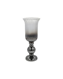 ΓΥΑΛΙΝΟ ΒΑΖΟ FL1320 ΑΣΗΜΙ ΧΡΩΜΑ 18x48cm