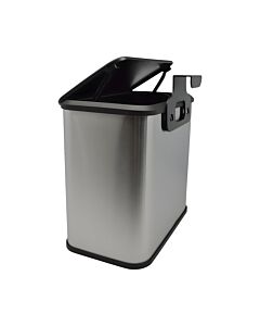 ΚΑΔΟΣ ΑΠΟΡΡΙΜΑΤΩΝ 5lt ΙNOX ΜΕ ΓΑΝΤΖΟ ΓΙΑ ΝΤΟΥΛΑΠΙ 25x15,1x24,7cm
