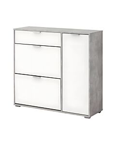 ΠΑΠΟΥΤΣΟΘΗΚΗ ARCO 2 ΓΚΡΙ CONCRETE-ΛΕΥΚΟ 102x33x94,5cm