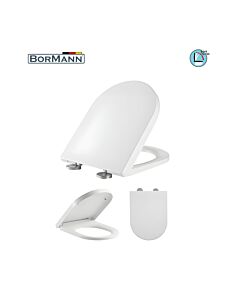 BORMANN BTW1010 ΚΑΛΥΜΜΑ ΛΕΚΑΝΗΣ GEMINI SOFT CLOSE, DUROPLAST, 2.55kg 465x360mm