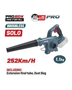 BORMANN PRO BBP5365 ΦΥΣΗΤΗΡΑΣ-ΑΝΑΡΡΟΦΗΤΗΡΑΣ ΜΠΑΤΑΡΙΑΣ 20V, LI-ION, ΤΑΧΥΤΗΤΑ ΑΕΡΑ 252KM/H, SOLO