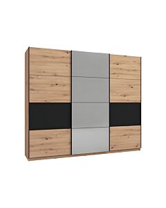ΝΤΟΥΛΑΠΑ SARDINIA 270 OG ΜΕ ΚΑΘΡΕΦΤΗ ARTISAN OAK / ΜΑΥΡΟ 262.5x65.5x224cm