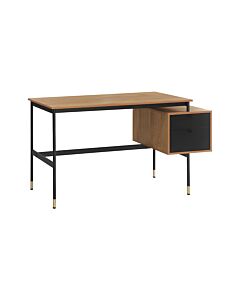 ΓΡΑΦΕΙΟ ΜΕ 2 ΣΥΡΤΑΡΙΑ LIVING ΚΑΦΕ-ΜΑΥΡΟ ΧΡΩΜΑ 138x54x73cm