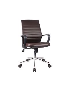 ΚΑΡΕΚΛΑ ΓΡΑΦΕΙΟΥ ΚΑΦΕ ΔΕΡΜΑΤΙΝΗ 5568L /100cm 57x60x92.5cm