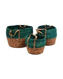 ΣΕΤ 3 ΨΑΘΙΝΑ ΚΑΣΠΩ ΠΡΑΣΙΝΟ-ΜΠΕΖ ΧΡΩΜΑ 38x27cm