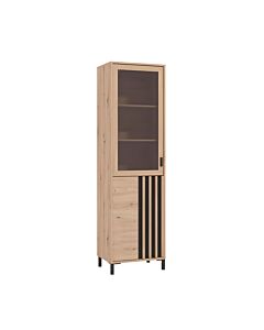 ΒΙΤΡΙΝΑ LAVAL 1K VS1 193 ARTISAN ΟΑΚ/ΜΑΥΡΟ 55x40x193cm