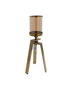 ΜΕΤΑΛΛΙΚΟ ΚΗΡΟΠΗΓΙΟ FL8239 ΜΠΡΟΝΖΕ ΧΡΩΜΑ 13x13x41cm