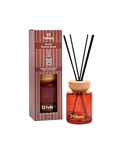 ΑΡΩΜΑΤΙΚΟ ΧΩΡΟΥ APPLE WHITE MUSK ΓΥΑΛΙΝΟ ΜΠΟΥΚΑΛΑΚΙ ΜΕ STICKS FL25240 ΣΕ ΣΥΣΚΕΥΑΣΙΑ ΔΩΡΟΥ ΡΟΖ ΧΡΩΜΑ 200ml