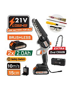 NAKAYAMA EC1100 ΚΛΑΔ ΑΛΥΣΟΠΡΙΟΝΟ ΜΠΑΤ 20V, BRUSHLESS, ΛΑΜΑ , ,1/4'' 1,1mm 37LINKS, /S,2x2Ah 10m