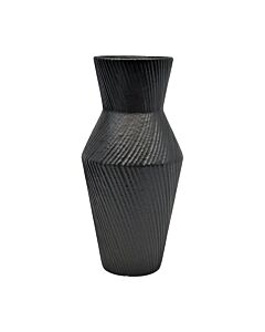 ΒΑΖΟ ΚΕΡΑΜΙΚΟ ΣΕ ΜΑΥΡΟ ΜΑΤ ΧΡΩΜΑ 12x12x25cm