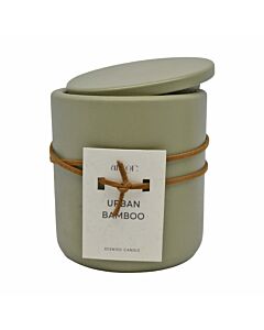 ΑΡΩΜΑΤΙΚΟ ΚΕΡΙ URBAN BAMBOO ΣΕ ΤΣΙΜΕΝΤΕΝΙΟ ΔΟΧΕΙΟ ΜΕ ΚΑΠΑΚΙ 8,8x8,8x10cm