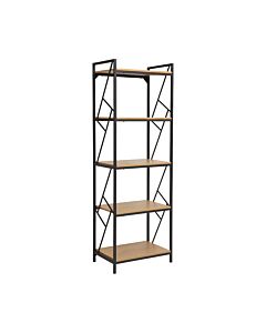 ΜΕΤΑΛΛΙΚΗ ΡΑΦΙΕΡΑ ΜΕ 5 ΡΑΦΙΑ FL1616 SONOMA ΧΡΩΜΑ 60x40x180cm