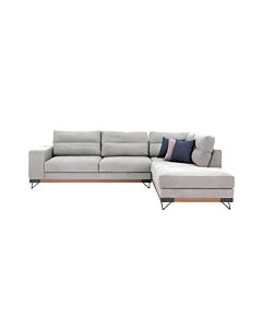 ΚΑΝΑΠΕΣ NEW MONACO ΔΕΞΙΑ ΓΩΝΙΑ ΓΚΡΙ ΑΝΟΙΧΤΟ 300x230x95cm