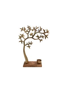 ΕΠΙΤΡΑΠΕΖΙΟ ΡΕΣΩ TREE ΧΡΥΣΟ ΜΕ ΞΥΛΙΝΗ ΒΑΣΗ 23x8x31cm