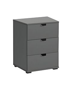 ΚΟΜΟΔΙΝΟ DUERO 3F ΓΚΡΙ ΓΡΑΦΙΤΗ 45x40x63cm