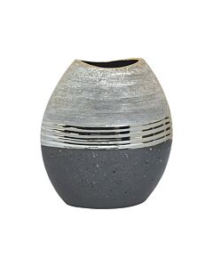 ΚΕΡΑΜΙΚΟ ΒΑΖΟ MARBLE ΓΚΡΙ-ΧΡΥΣΟ 22.2x11.8x25cm