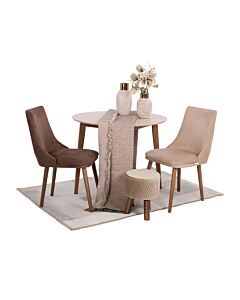 ΤΡΑΠΕΖΙ ΤΡΑΠΕΖΑΡΙΑΣ ΣΤΡΟΓΓΥΛΟ MAX S MACCHIATO 90x75cm
