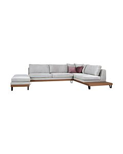 ΚΑΝΑΠΕΣ FILIPPA ΔΕΞΙΑ ΓΩΝΙΑ ICE ΜΕ ΡΟΖ ΜΑΞΙΛΑΡΙΑ 360x240cm