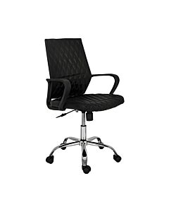 ΚΑΡΕΚΛΑ ΓΡΑΦΕΙΟΥ 5568 ΜΑΥΡΟ ΤΕΧΝΟΔΕΡΜΑ /105cm 59x61x95cm