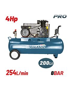 BORMANN BAT5018 ΑΕΡΟΣΥΜΠΙΕΣΤΗΣ ΙΜΑΝΤΑ, 4HP,200L, 254L/MIN