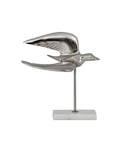 ΕΠΙΤΡΑΠΕΖΙΑ ΔΙΑΚΟΣΜΗΤΙΚΗ ΦΙΓΟΥΡΑ BIRD ΝΙΚΕΛ ΧΡΩΜΑ 19x12x20cm