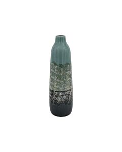 ΚΕΡΑΜΙΚΟ ΒΑΖΟ FL1829 ΠΡΑΣΙΝΟ-ΓΚΡΙ ΧΡΩΜΑ 13x41cm