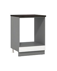 ΣΤΟΙΧΕΙΟ ΚΟΥΖΙΝΑΣ PETRA D60 UR ΓΚΡΙ ΓΡΑΦΙΤΗΣ-ΛΕΥΚΟ HIGH GLOSS FOIL-ΓΚΡΙ MAT FOIL 60x55x82cm