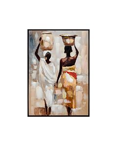 ΠΙΝΑΚΑΣ ΣΕ ΚΑΜΒΑ FL38686 ΚΑΦΕ-ΜΠΕΖ ΧΡΩΜΑ 60x4x90cm