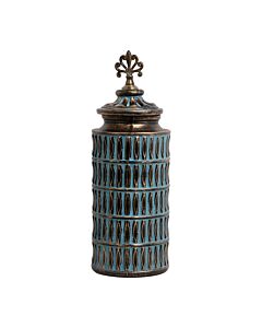 ΚΕΡΑΜΙΚΟ ΒΑΖΟ 818694 ΜΠΡΟΝΖΕ 16x16x47cm