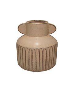 ΚΕΡΑΜΙΚΟ ΒΑΖΟ 606112 ΚΑΦΕ ΧΡΩΜΑ SLS 17,6x17,6x18,5cm