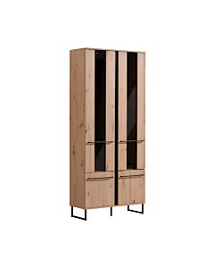 ΒΙΤΡΙΝΑ SARDINIA 2K VS2 ARTISAN OAK / ΜΑΥΡΟ SRD 84.5x35x193.5cm