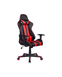 ΚΑΡΕΚΛΑ GAMING SAR-12 ΜΑΥΡΟ-ΚΟΚΚΙΝΟ ΤΕΧΝΟΔΕΡΜΑ 64x53x135cm