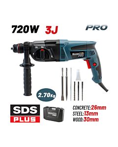 BORMANN PRO BPH2900 ΣΚΑΠΤΙΚΟ ΠΕΡΙΣΤΡΟΦΙΚΟ ΠΙΣΤΟΛΕΤΟ SDS-PLUS 720W,3J