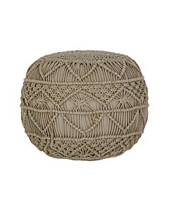 ΔΙΑΚΟΣΜΗΤΙΚΟ ΠΟΥΦ ΜΑΚΡΑΜΕ ΜΠΕΖ ΧΡΩΜΑ 45x45x40cm
