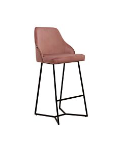 ΣΚΑΜΠΟ ΜΠΑΡ HILDA ΑΝΤΙΚΕ ΡΟΖ ΧΡΩΜΑ ΥΦΑΣΜΑΤΟΣ 48x43x104cm