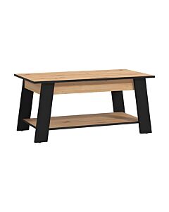 ΤΡΑΠΕΖΑΚΙ ΣΑΛΟΝΙΟΥ PIAVE ARTISAN OAK-ΜΑΥΡΟ ΜΑΤ 101x55x47cm