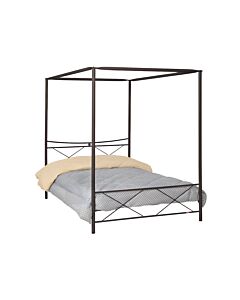 ΚΡΕΒΑΤΙ ΣΙΔΕΡΕΝΙΟ ΜΕ ΟΥΡΑΝΟ ARION ΚΑΦΕ 150x200cm