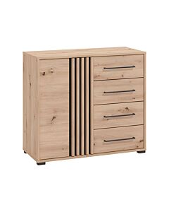 ΚΟΜΟΤΑ ASCALON 90 2K4F ARTISAN OAK-ΜΑΥΡΟ ΧΡΩΜΑ 93x40x82cm