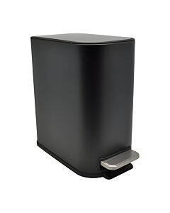 ΚΑΛΑΘΙ ΜΠΑΝΙΟΥ BELLO SOFT CLOSE SLIM ΜΕΤΑΛΛΙΚΟ ΜΑΥΡΟ ΜΑΤ 5lt