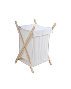 ΚΑΛΑΘΙ ΑΠΛΥΤΩΝ ΞΥΛΙΝΟ ΜΕ ΛΕΥΚΟ ΣΑΚΟ 55lt 42x42x70cm
