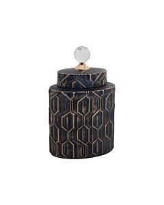 ΚΕΡΑΜΙΚΟ BAZO 728Α ΜΑΥΡΟ-ΧΡΥΣΟ SLS 17x11x28cm